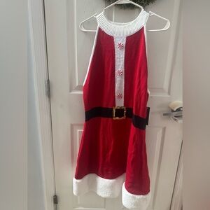 NWT No Boundaries XXL Red and White Knit Santa Dress